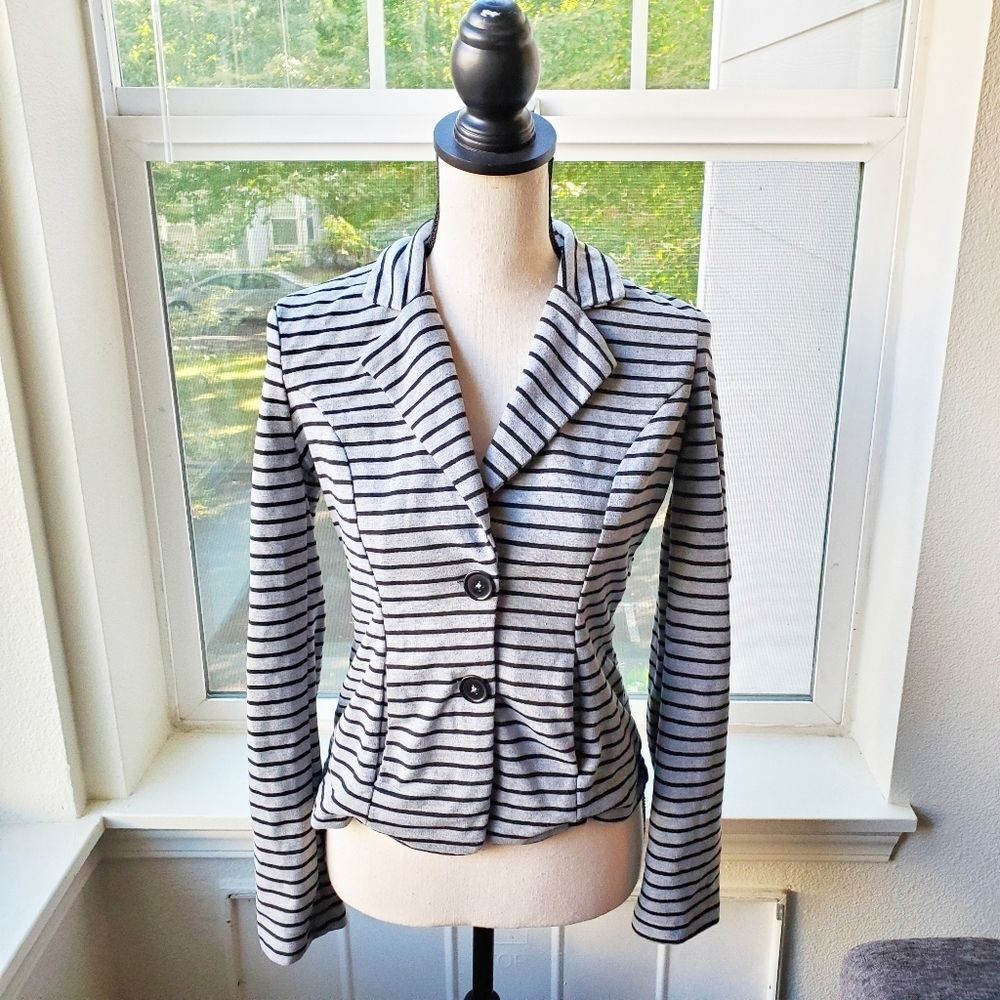 Check & Stripe Pinstriped Blazer | S